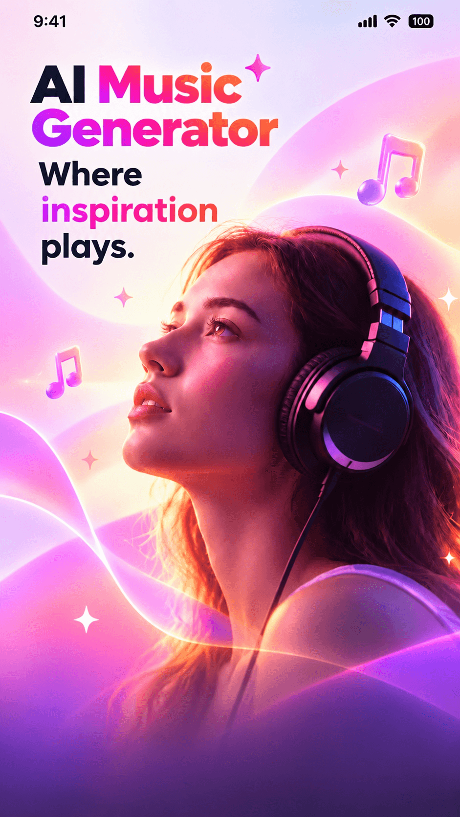 Giao diện minh hoạ — AI Music Generator: gợi ý sáng tác nhạc với AI